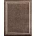 thumbnail image 2 of Unique Loom Outdoor Border Collection Area Rug - Soft Border (10' x 14' 1" Rectangle Brown/Ivory), 2 of 6