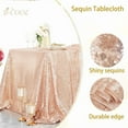 thumbnail image 3 of 50X80Inches Rose Gold Sequin Fabric Tablecloth Sequin Panels Party Baby Shower, 3 of 5
