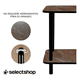 thumbnail image 2 of Mesa Centro Minimalista Madera Lateral Doble Repisa 40cm Gris Marmoleado, 2 of 7