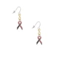 thumbnail image 2 of Delight Jewelry Silvertone Pink Ribbon ''Survivor'' Gold Tone Infinity French Earrings, 2 of 4