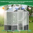 thumbnail image 2 of Fangsheng 6.3x4x7.2 FT Polycarbonate Greenhouse with Swing Door, Walk-in Large Wooden Greenhouse Sunroom Winter Greenhouse for Outdoors, White, 2 of 7
