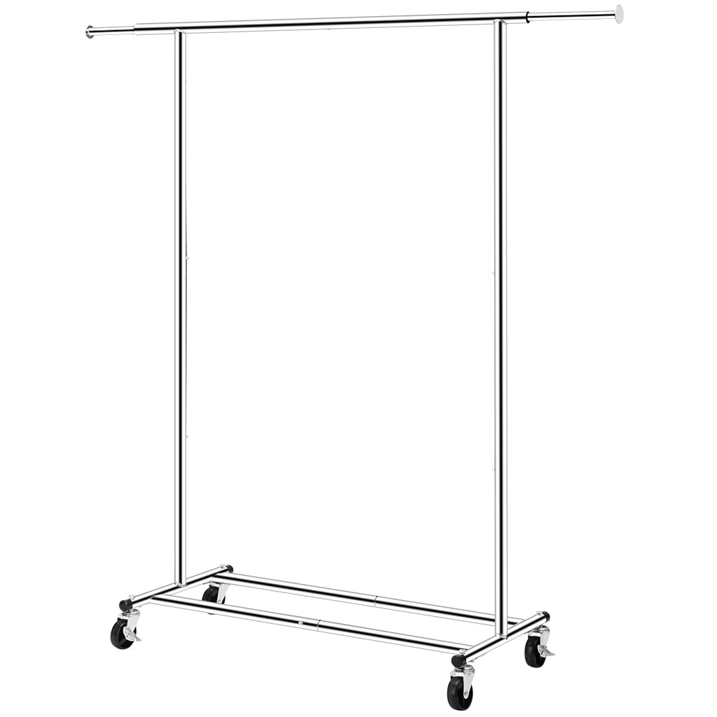 Single Garment Rack Heavy Duty Foldable Rolling Rack with Lockable