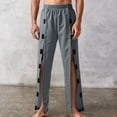 thumbnail image 4 of Tear Away Pants for Men Wide Leg Breakaway Sweatpants Open Bottom Easy Open Side Rip Off Pants with Pockets Trousers, 4 of 6