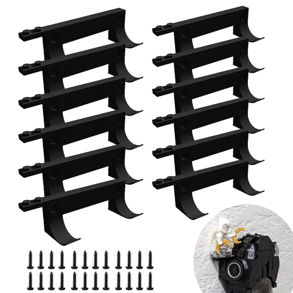 Soporte de pared para Lego Speed Champions TEYOUYI Black x12