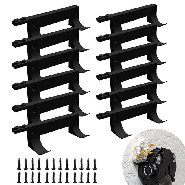Soporte de pared para Lego Speed Champions TEYOUYI Black x12