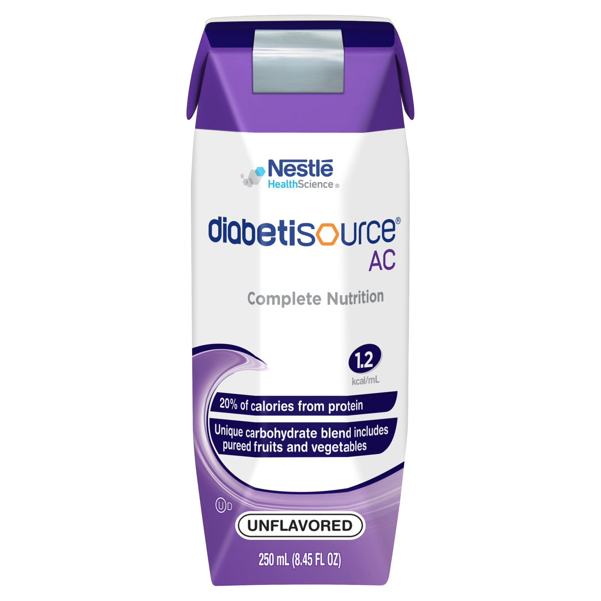 Nestle Diabetisource AC Tube Feeding Formula Unflavored 8.45 oz Carton