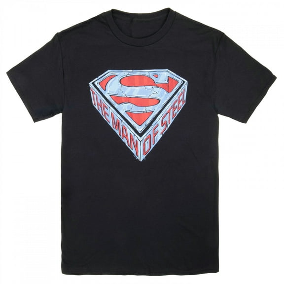 Superman Man of Steel Logo T-Shirt-Small