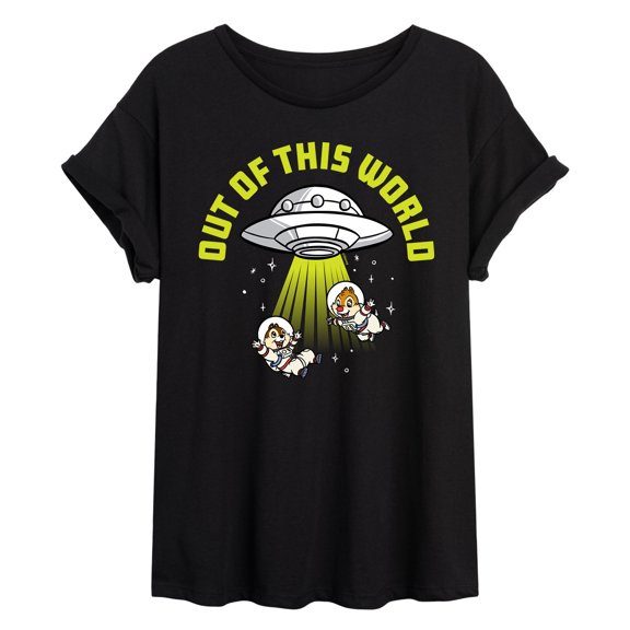 Mickey & Friends - Ufo Out Of This World - Juniors Ideal Flowy Muscle T-Shirt