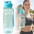 thumbnail image 2 of Sports Water Bottle,Durable Water Bottle,Leakproof Wide Mouth Bottle,Water Bottle With Wrist Strap,BPA Free,Portable Sports Water Bottle,Drinking Cup with Handle for Camping Gym(Blue1), 2 of 9