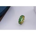 thumbnail image 2 of Lakshya Jewel LLC 2.50Ct Oval Cut Green Cubic Zirconia Engagement Band 14K Yellow Gold Plated, 2 of 6