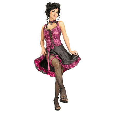Cancan Burlesque Dancer Costume Girl Western Saloon Wild West Dress Pink