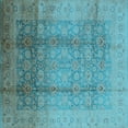 thumbnail image 1 of Ahgly Company Indoor Square Oriental Light Blue Industrial Area Rugs, 6' Square, 1 of 4