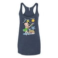 thumbnail image 2 of Wild Bobby Betty Boop Island Girl Paradise Betty Boop Tri-Blend Racerback Tank Top, Vintage Navy, X-Large, 2 of 5