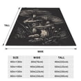 thumbnail image 3 of Salouo Monochrome Mushroom Artwork Print Bed Blankets,Flannel Blanket Comfortable Air Conditioning Blanket Lightweight Blanket for Sofa Bed Travel & Couch -80"x60", 3 of 8