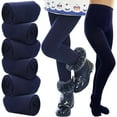 thumbnail image 5 of ToBeInStyle Girls Pack of 6 Classic Pull-On Assorted Warm Winter Tights, 5 of 7
