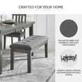 thumbnail image 4 of Signature Design by Ashley Contemporary Hallanden 50" Dining Bench Two-tone Gray, 4 of 9