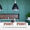 thumbnail image 6 of Hunter - Bluff View 3-light Matte Black, Medium Size Pendant Light, Dimmable, Casual Style, Bell Shaped, for Bedrooms, Dining, Living Rooms - 19215, 6 of 8