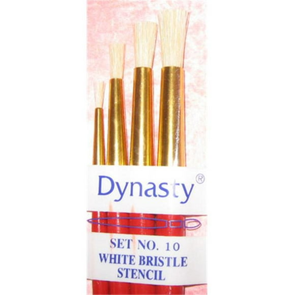 Dynasty Brush Pochoir à Poils Blancs & 44; 4 Brosse