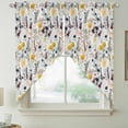 thumbnail image 2 of Wildflowers Blossom Swag Valances for Windows, Kitchen Curtains 36 Inch Length 2 Panels Set, Spring Farmhouse Botanical Floral Short Curtains for Small Windows Rod Pocket Cafe Curtains Drapes 28"x36", 2 of 8