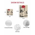 thumbnail image 7 of Crane Kitchen Dish Towels for Drying Dishes Set of 2, Black White Ink Wash Red Moon Botanical Farmhouse Waffle Weave Microfiber Hand Tea Bathroom Towels Quick Dry & Absorbent Towel 15.7x23.6, 7 of 7
