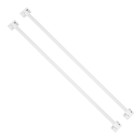 KALLORY Adjustable Curtain Rods 1 Pair For Bathroom Closet No Drilling Installation Round