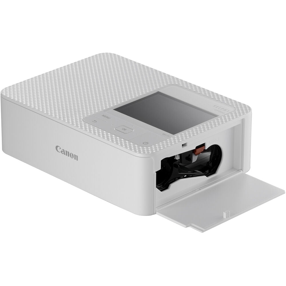 Canon SELPHY CP1500 White Compact Photo Printer Bundle | Portable Dye-Sublimation + KP-108IN Ink/Paper + 64GB Card