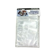 Bulk Buys GL036-24 Transparent Plastic Resealable Storage Bags - Pack of 24