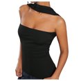 thumbnail image 1 of Women's Y2K Halter Tube Tops Summer Strapless Ruched Open Back Slim Fit Bandeau Tank Tops, 1 of 2