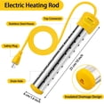 thumbnail image 2 of 2 Pcs Immersion Water Heater with Stainless Steel Cover,1500W Portable Bucket Heater Heat 5 Gallons of Water in Minutes,Yellow, 2 of 7