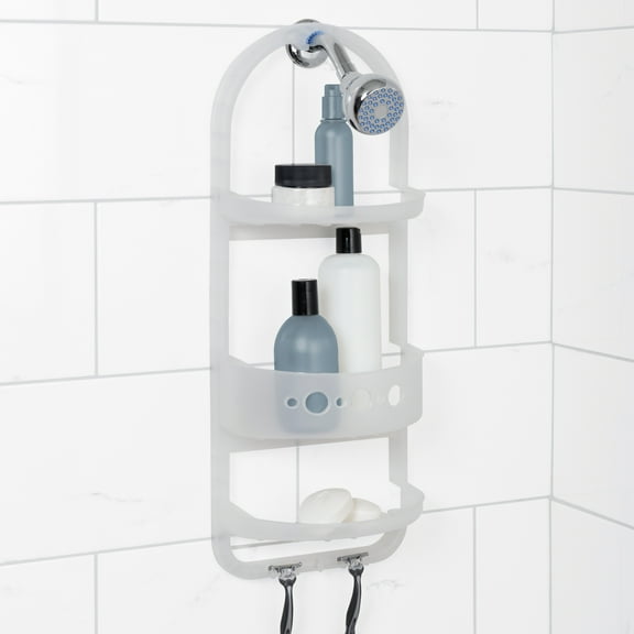 Zenna Home Large Over the Shower Caddy, Frosted