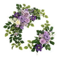 S SERENABLE 2Pcs Wedding Arch Flowers Artificial Flower Rustic Centerpiece Wedding Decor Flower Arrangement for Wedding Ceremony Backdrop