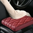 thumbnail image 7 of HOZVOMI Universal Leather Car Armrest Box Pad - Memory Foam Center Console Cover for SUVs, Trucks, & Vehicles (Gray, Red, Black, White, Brown), 7 of 7
