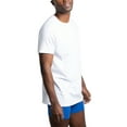 thumbnail image 2 of Fruit of the Loom Men's EverSoft White Crew Neck Undershirts, Moisture-Wicking Cotton Short Sleeve T-Shirts, Super Value 10-Pack, 2 of 11