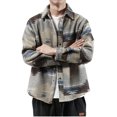 thumbnail image 2 of Camisa Shacket FindThy de franela cepillada con estampado azteca para hombre, 2 of 6