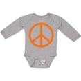 thumbnail image 3 of Inktastic Funky Orange Peace Sign Boys or Girls Long Sleeve Baby Bodysuit, 3 of 5
