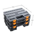 thumbnail image 6 of Tool Box Organizer - 3-in-1 Portable Parts Organizer with 52 Customizable Compartments to Store Hardware, Craft Supplies, or Beads by Stalwart (Gray), 6 of 8