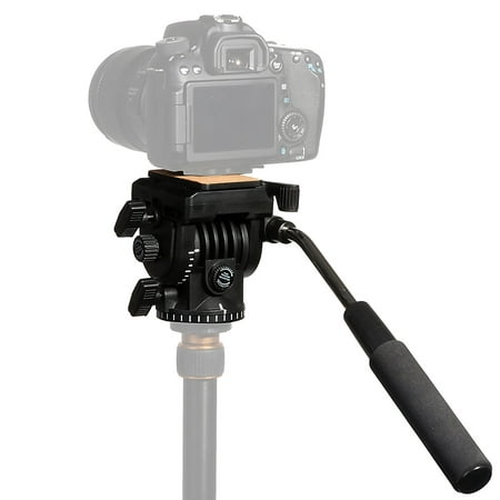 TOAZOE Pro VT-1510 Video Camera Tripod Action Fluid Drag Pan Head For Canon Nikon Sony DSLR Camera Camcorder Shooting
