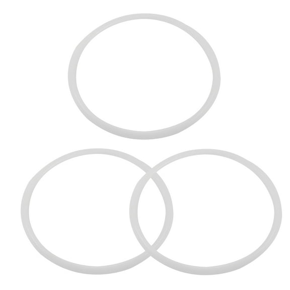 Kitchen Pressure Cooker Clear Rubber Gasket Sealing Ring 26cm Inner Dia 3pcs