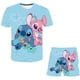 thumbnail image 1 of Verano bebé niño Disney Stitch ropa niños ropa conjunto para niñas niños camiseta pantalones cortos 2 uds trajes dibujos animados Casual ropa 6T Gao Jinjia LED, 1 of 2