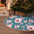 thumbnail image 5 of Sikiie Funny Pig Faces Nativity Christmas Tree Skirt, Jesus Christian Winter Holiday Tree Mat Decoration(30-48IN)36", 5 of 6