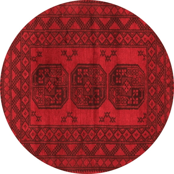Ahgly Company Indoor Round Persian Red Traditional Area Rugs, 8' Round