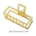 thumbnail image 3 of maskred Fashion Claw Clips Large Simple Style Handy Simple Style Sturdy Exquisite Accessories Barrettes for Women Gold/Rectangle 1Set, 3 of 6