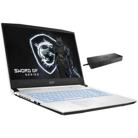 MSI Sword 15 A12UE Gaming/Entertainment Laptop (Intel i7-12650H 10-Core, 15.6in 144Hz Full HD (1920x1080), NVIDIA GeForce RTX 3060, 16GB RAM, Win 11 Home) with WD19S 180W Dock