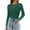 Darkgreen, variant on Women's Long Sleeve Crewneck Tops 2024 Spring Fall Clothes Ribbed Knit Sweater Slim Fitted Casual Basic Tee Shirts