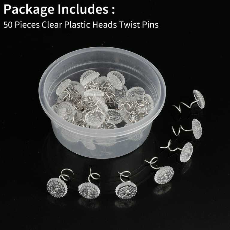  Markeny 200 Pieces Bed Skirt Pins Clear Heads Twist