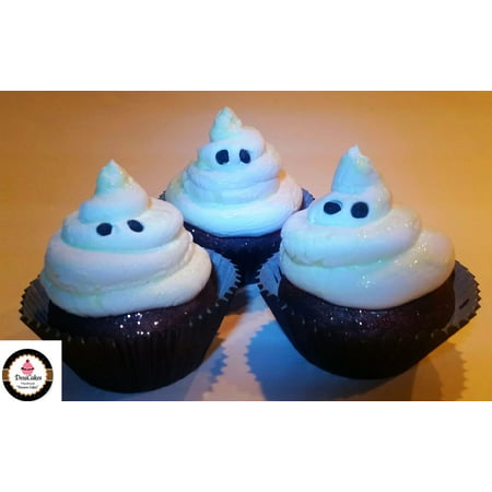 Halloween Ghosts Glow in the Dark Fake Cupcakes Set of 3- Prop Decoration Dezicakes