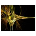 thumbnail image 2 of Large Fractal Artwork Yellow - Abstract Canvas art print, 2 of 3