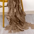 thumbnail image 6 of BalsaCircle 5 Taupe Curly Willow Chiffon Satin Chair Sashes Wedding Party Events Reception Decorations Supplies, 6 of 8