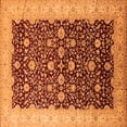 thumbnail image 1 of Ahgly Company Machine Washable Indoor Square Oriental Orange Traditional Area Rugs, 6' Square, 1 of 4