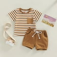 thumbnail image 2 of NOLDARES Baby Boy Summer Clothes Funny Letter T Shirt Elastic Waist Pockets Shorts Set 2 Piece Outfit Blazer,2-3 Y, 2 of 4